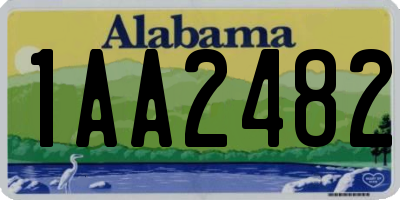AL license plate 1AA2482