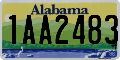 AL license plate 1AA2483