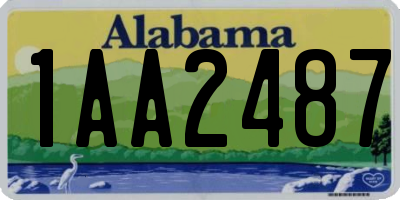 AL license plate 1AA2487