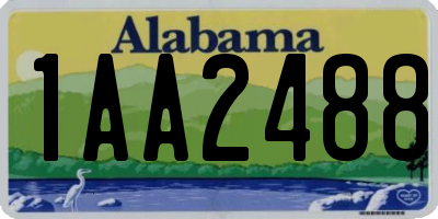 AL license plate 1AA2488