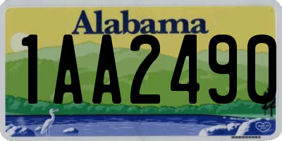 AL license plate 1AA2490