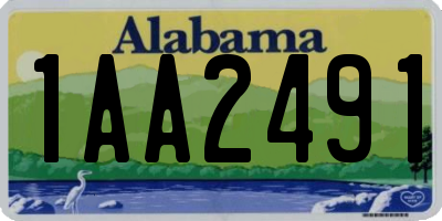 AL license plate 1AA2491