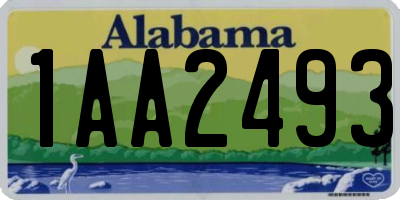 AL license plate 1AA2493