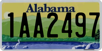 AL license plate 1AA2497