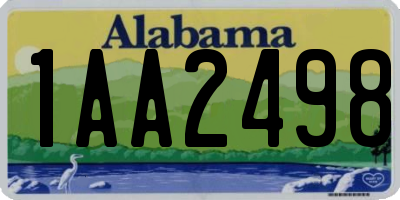 AL license plate 1AA2498