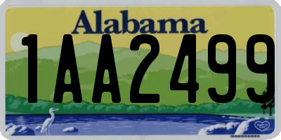 AL license plate 1AA2499