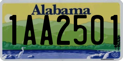 AL license plate 1AA2501