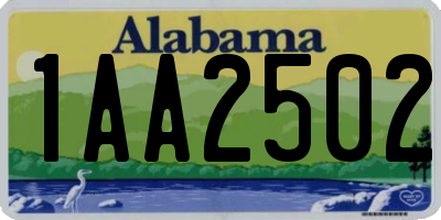 AL license plate 1AA2502