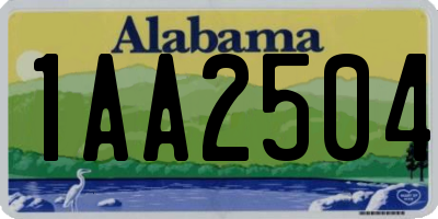 AL license plate 1AA2504