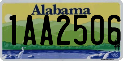 AL license plate 1AA2506