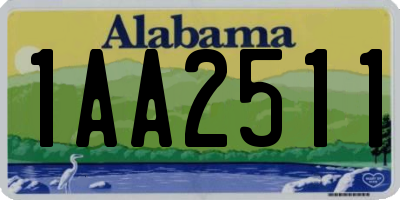 AL license plate 1AA2511