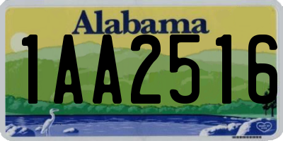AL license plate 1AA2516
