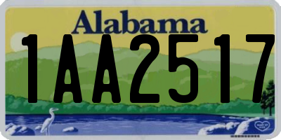 AL license plate 1AA2517