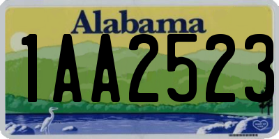 AL license plate 1AA2523