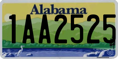 AL license plate 1AA2525