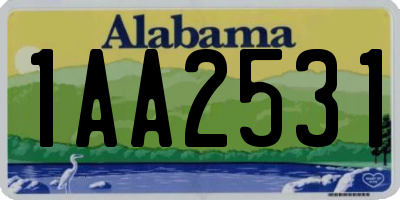 AL license plate 1AA2531
