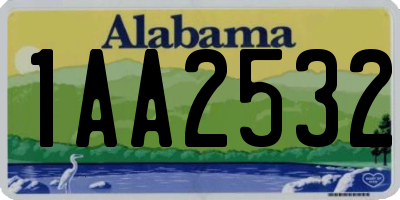 AL license plate 1AA2532