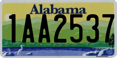 AL license plate 1AA2537