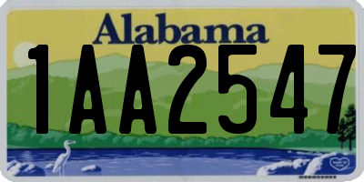 AL license plate 1AA2547