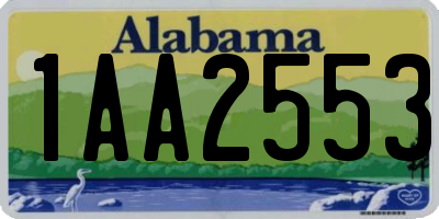 AL license plate 1AA2553