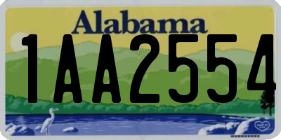 AL license plate 1AA2554