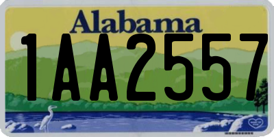 AL license plate 1AA2557