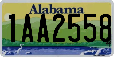 AL license plate 1AA2558