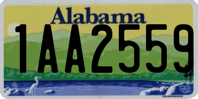 AL license plate 1AA2559