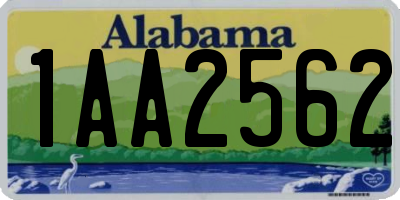 AL license plate 1AA2562