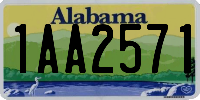 AL license plate 1AA2571