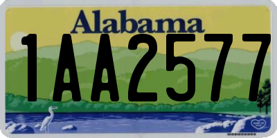 AL license plate 1AA2577