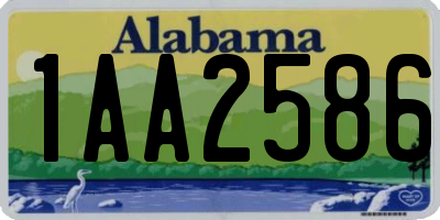 AL license plate 1AA2586