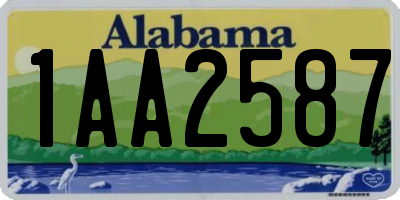 AL license plate 1AA2587