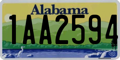 AL license plate 1AA2594