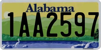 AL license plate 1AA2597