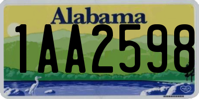 AL license plate 1AA2598