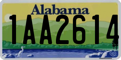 AL license plate 1AA2614