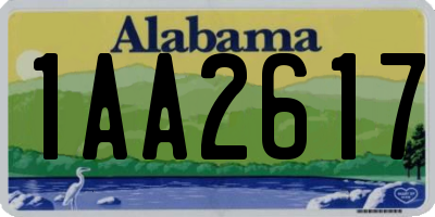 AL license plate 1AA2617