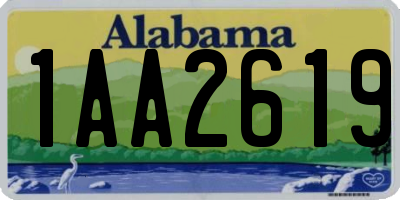 AL license plate 1AA2619