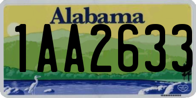 AL license plate 1AA2633