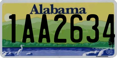 AL license plate 1AA2634