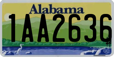 AL license plate 1AA2636