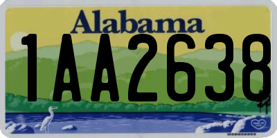 AL license plate 1AA2638