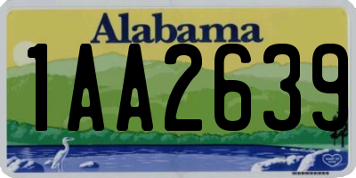 AL license plate 1AA2639
