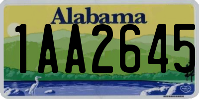 AL license plate 1AA2645