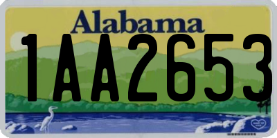 AL license plate 1AA2653