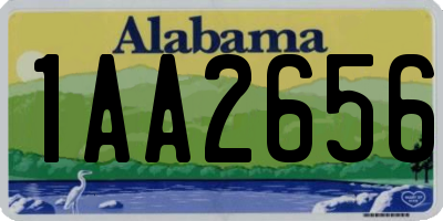 AL license plate 1AA2656