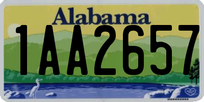 AL license plate 1AA2657