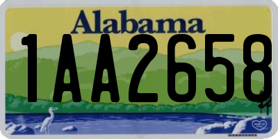 AL license plate 1AA2658