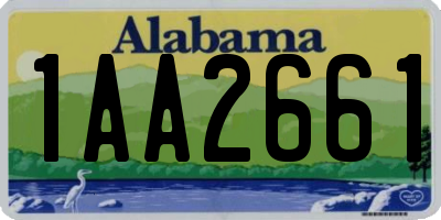 AL license plate 1AA2661